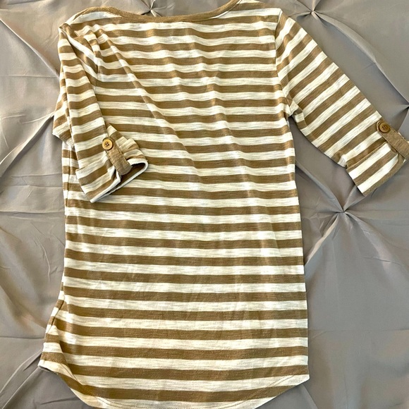 BP Tan and White Striped Top - Picture 2 of 2